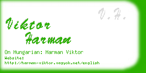 viktor harman business card